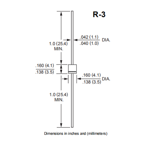 ASEMI R-3 尺寸图